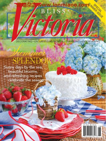 [美国版]Bliss Victoria 花艺布置派对旅游PDF电子杂志 2021年7-8月刊